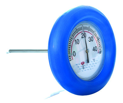Плавающий круглый термометр - диаметр 185 мм с резиновым обручем