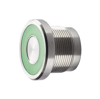 Пьезоэлектрическая кнопка - зеленый цвет LED, 8 м кабель