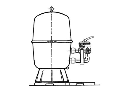 Фильтровальная установка 600, 16 м³ / ч, 230 В, 6-ходовой боковой клапан (с насосом Preva 100)