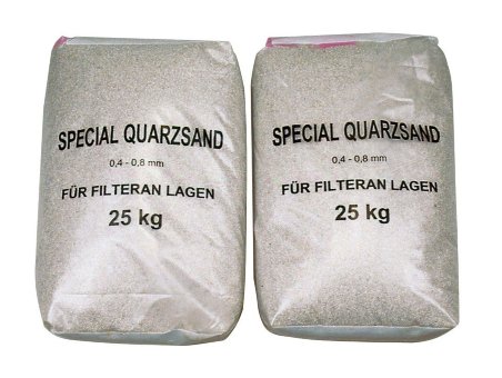 Фильтрационный песок стеклянный, фракция 0,6–1,2 мм – упакован в мешок 25 кг